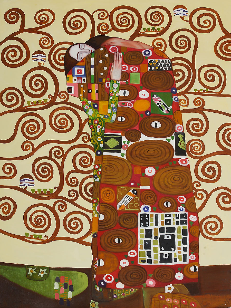 Fulfillment The Embrace - Gustav Klimt Paintings